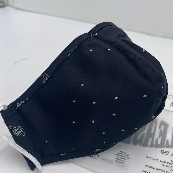 Black Patterned Face Mask TED BAKER LONDON Reversible Reusable FACE MASK NWT - Picture 2 of 10